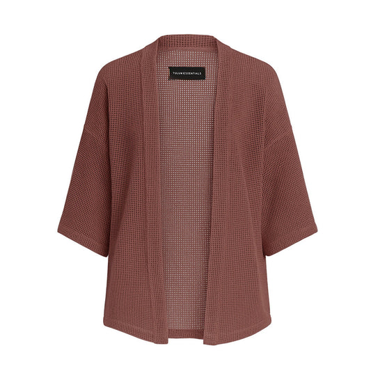 TULUM MESH KNIT KIMONO – ROSA