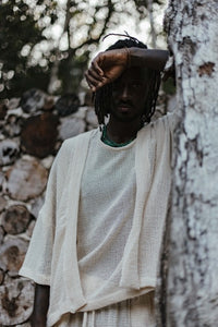 TULUM HEAVY KNIT KIMONO CRUDO