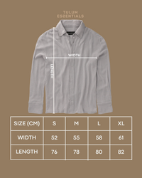 TULUM LONGSLEEVE BUTTON UP GASA SILVER - Tulum Essentials
