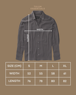 TULUM LONGSLEEVE BUTTON UP GASA OXFORD GREY - Tulum Essentials