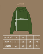 Tulum  Heavy Knitted Dual Layered Hoodie Green