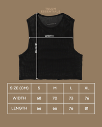 TULUM HEAVY KNIT TANK BLACK