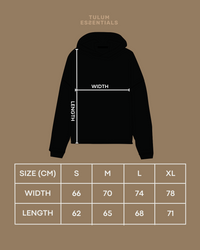 Tulum Heavy Knitted Dual Layered Hoodie Black