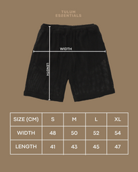 TULUM MESH KNIT SHORTS – BLACK - Tulum Essentials