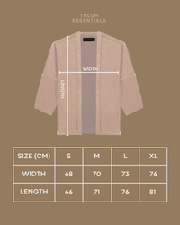 TULUM HEAVY KNIT KIMONO CRUDO