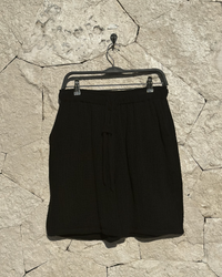 Tulum Heavy Knitted Dual  Shorts Black
