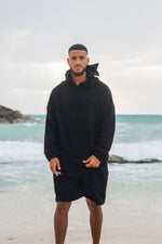 Tulum Heavy Knitted Dual  Shorts Black