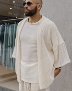TULUM MESH KNIT KIMONO – CRUDO