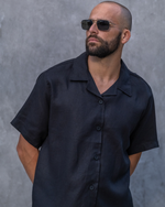 TULUM CLASSIC LINEN SHIRT – BLACK EDITION