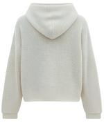 TULUM HEAVY KNITTED DUAL LAYERED HOODIE CRUDO