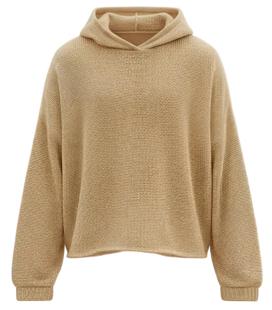 TULUM HEAVY KNITTED DUAL LAYERED HOODIE ARENA