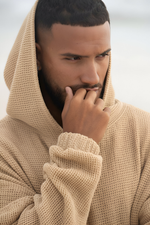 TULUM HEAVY KNITTED DUAL LAYERED HOODIE ARENA