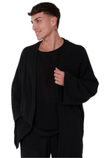 TULUM KIMONO LONG GASA BLACK - Tulum Essentials