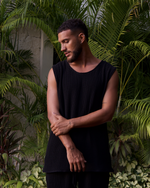 Tulum Heavy Knitted Dual Layered Tanktop Black
