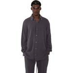 TULUM LONGSLEEVE BUTTON UP GASA OXFORD GREY - Tulum Essentials