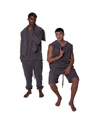 TULUM MESH KNIT SHORTS – OXFORD GREY - Tulum Essentials