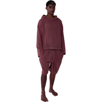 TULUM HEAVY MESH CROPPED HOODIE – ROSA