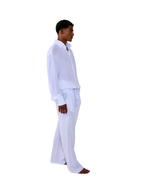 TULUM LONGSLEEVE BUTTON UP GASA WHITE