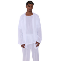 TULUM KIMONO LONG GASA WHITE - Tulum Essentials