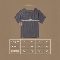 TULUM T-SHIRT GASA OXFORD GREY - Tulum Essentials