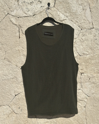 Tulum Heavy Knitted Dual Layered  Tanktop Green