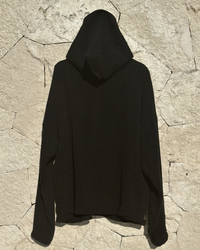 Tulum Heavy Knitted Dual Layered Hoodie Black