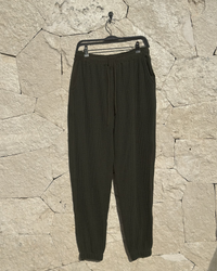 Tulum Heavy Knitted Dual Layered  Pants Green