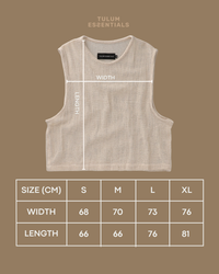 TULUM HEAVY KNIT TANK CRUDO