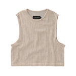TULUM HEAVY KNIT TANK CRUDO