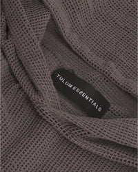 TULUM HEAVY MESH CROPPED HOODIE – OXFORD GREY