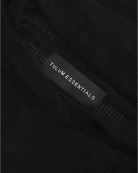 TULUM HEAVY MESH CROPPED HOODIE – BLACK