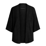 TULUM MESH KNIT KIMONO – BLACK