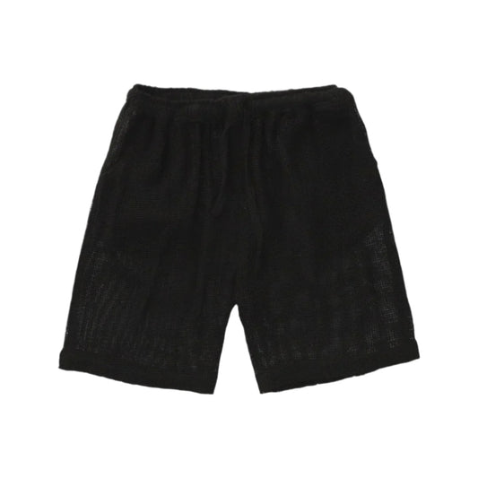 TULUM MESH KNIT SHORTS – BLACK - Tulum Essentials