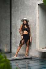 TULUM TOP & SKIRT BLACK *