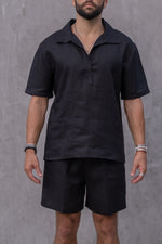 TULUM POLO PREMIUM LINEN BLACK