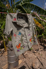TULUM CLASSIC SHIRT LUXE " TROPICAL " SAGE SET