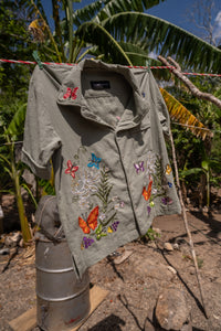 TULUM CLASSIC SHIRT LUXE " TROPICAL " SAGE SET