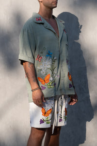 TULUM CLASSIC SHIRT LUXE " TROPICAL " SAGE SET