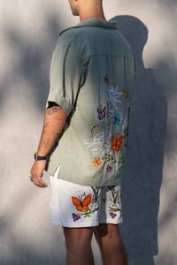 TULUM CLASSIC SHIRT LUXE " TROPICAL " SAGE SET