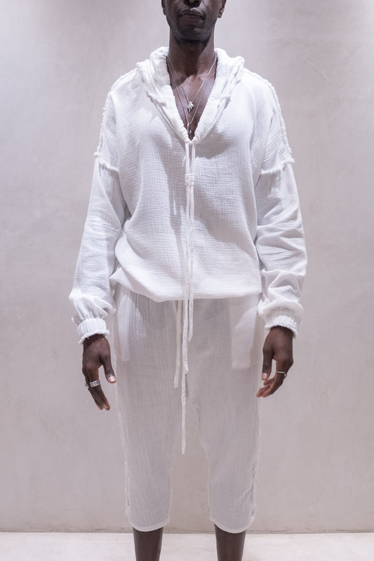 TULUM  TRACKSUITE MUSLIN WHITE HOODIE