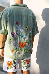 TULUM CLASSIC SHIRT LUXE " TROPICAL " SAGE SET