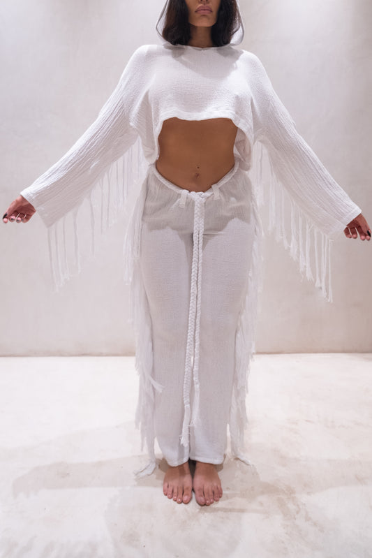 TULUM MINI HOODIE WHITE
