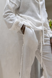 TULUM  TRACKSUITE MUSLIN WHITE HOODIE