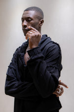TULUM  TRACKSUITE MUSLIN BLACK HOODIE