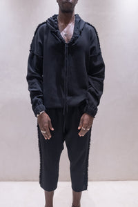 TULUM  TRACKSUITE MUSLIN BLACK HOODIE