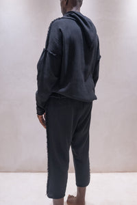 TULUM  TRACKSUITE MUSLIN BLACK HOODIE