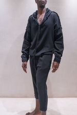 TULUM  TRACKSUITE MUSLIN BLACK HOODIE