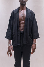 TULUM KIMONO LINO BLACK
