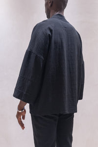 TULUM KIMONO LINO BLACK